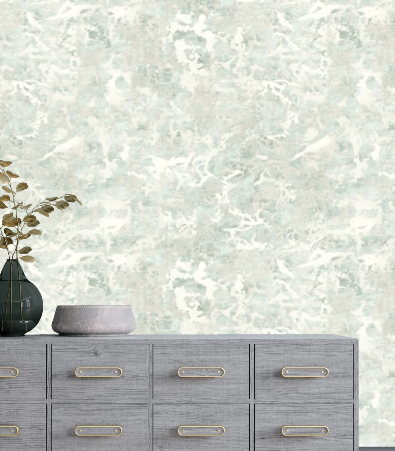 PATINA WALLPAPER: Sea Green (2 Roll Pack)