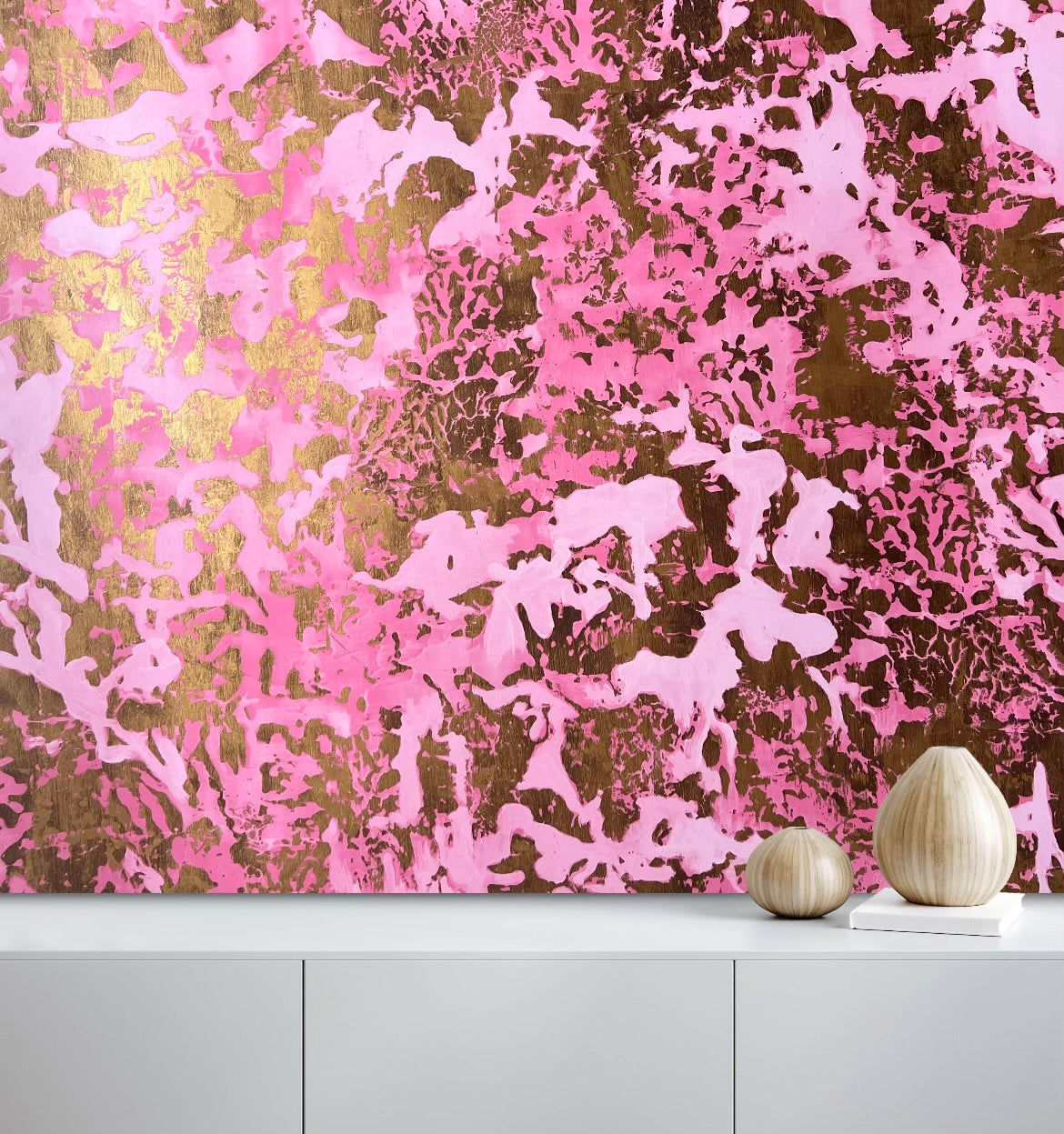 PATINA METALLICS WALLPAPER: Rose & Gold (2 Roll Pack)