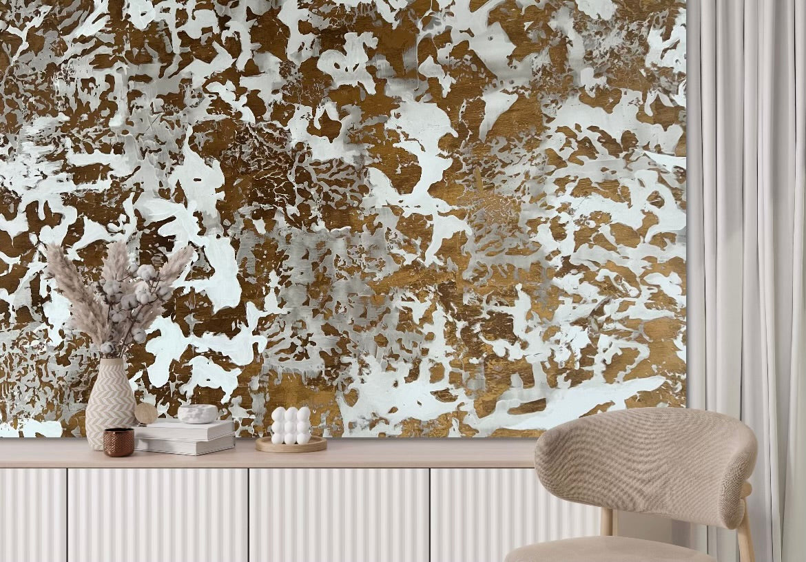 PATINA METALLICS WALLPAPER: Gold & Silver (2 Roll Pack)