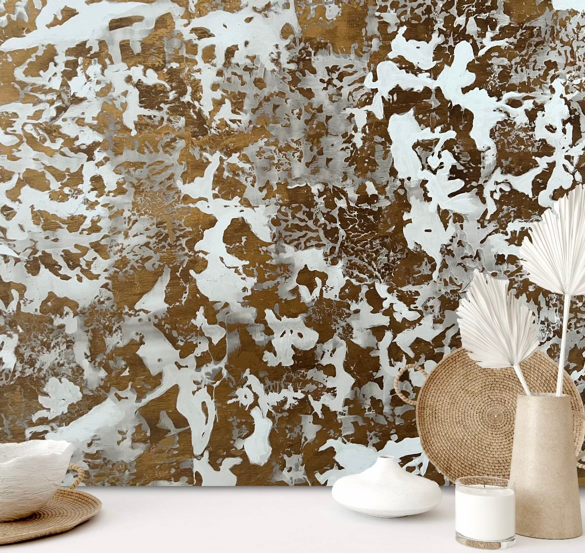 PATINA METALLICS WALLPAPER: Gold & Silver (2 Roll Pack)