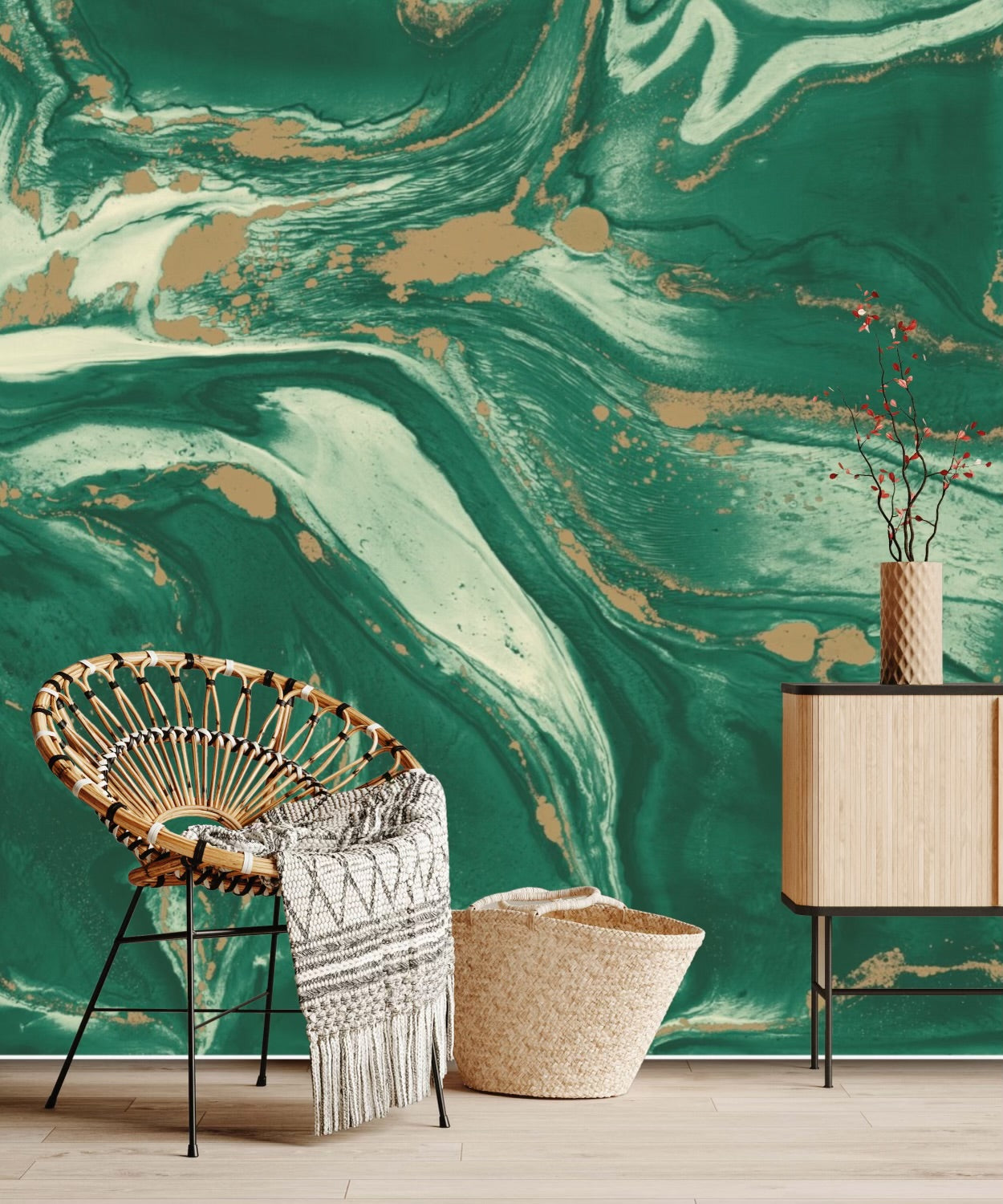 CALACATTA MURAL: Emerald Green