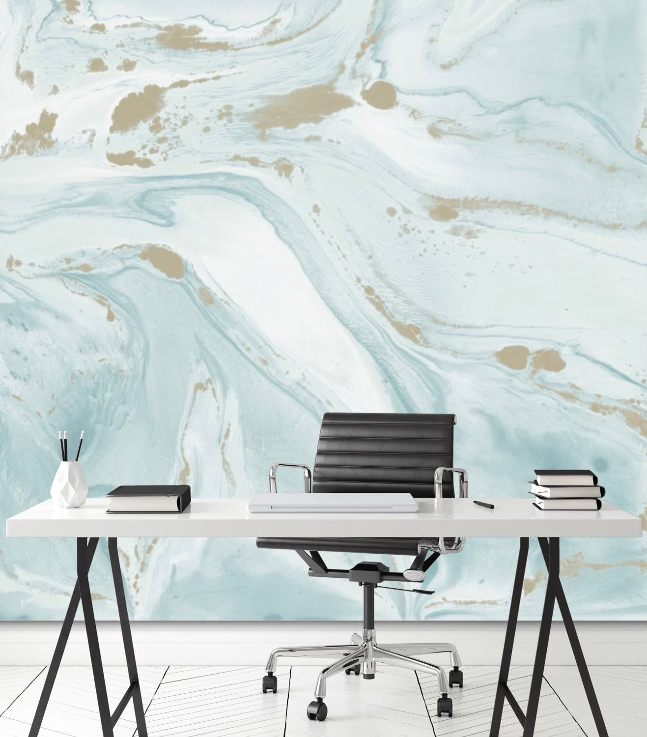 CALACATTA MURAL: Ice Blue