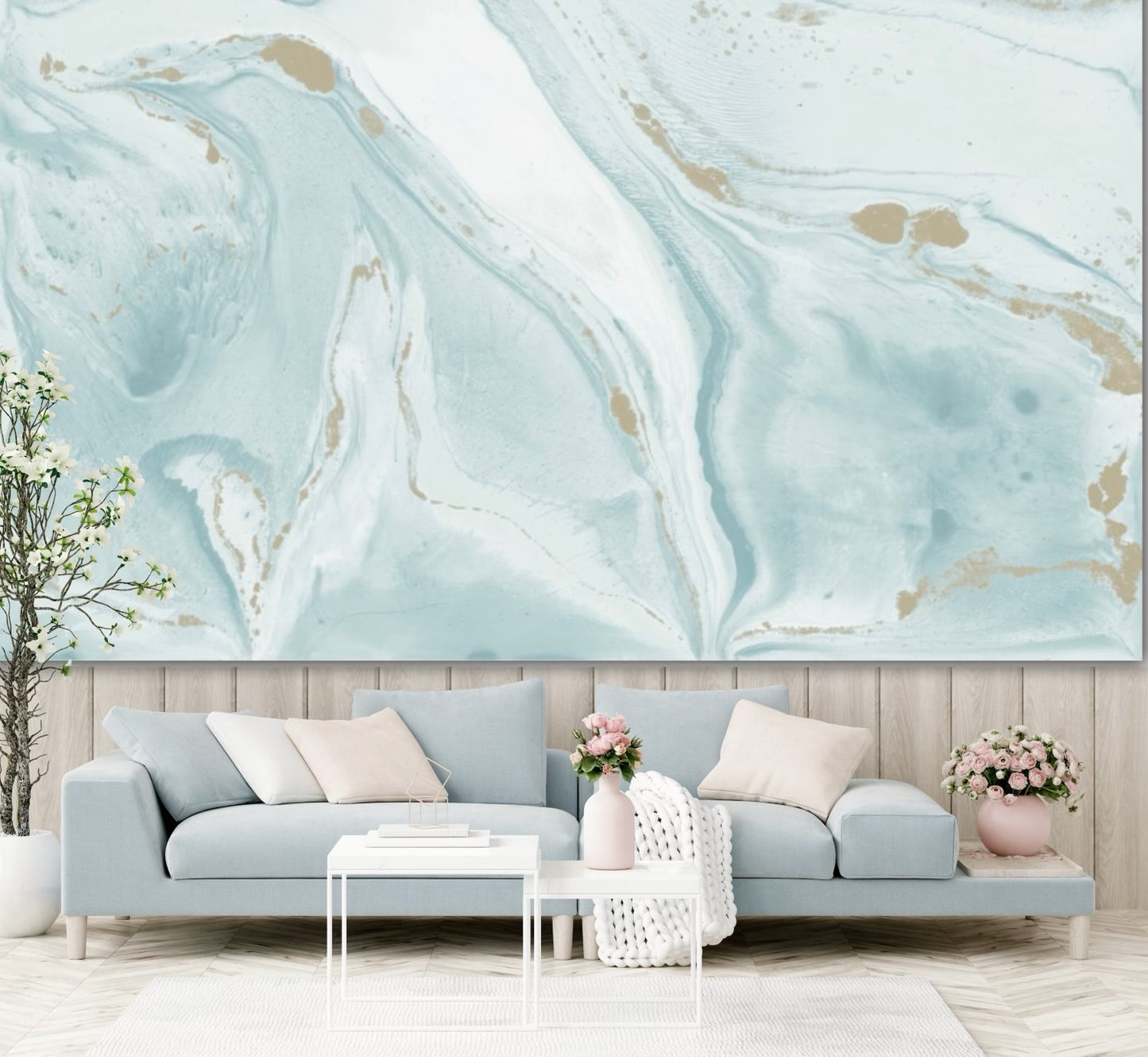CALACATTA MURAL: Ice Blue