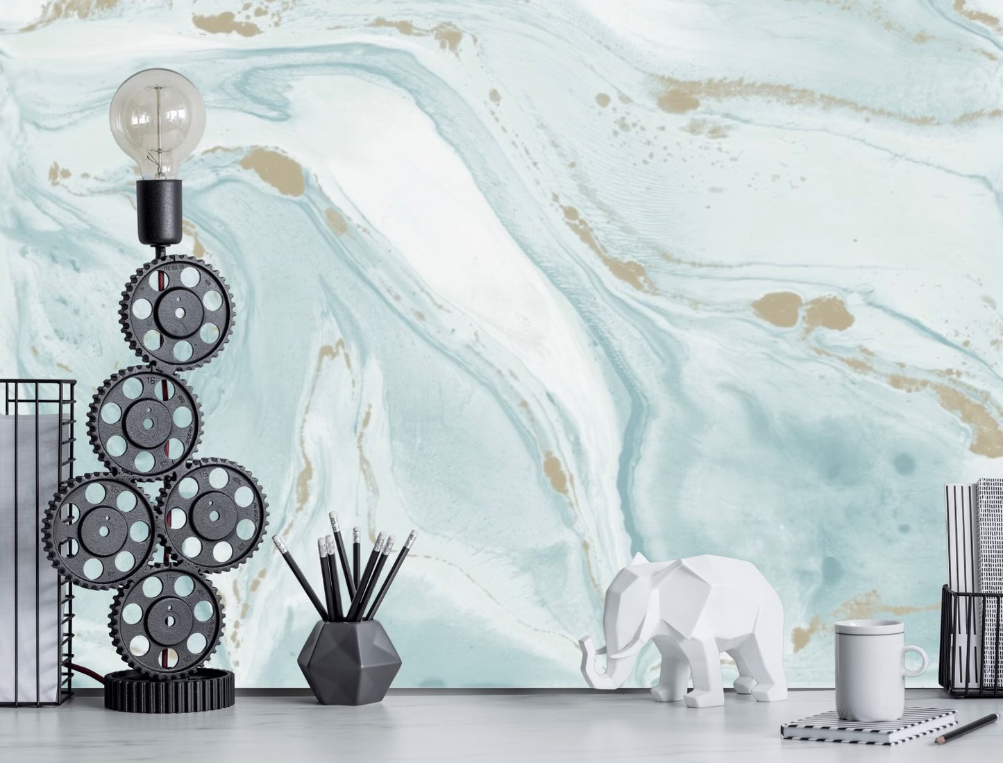 CALACATTA MURAL: Ice Blue