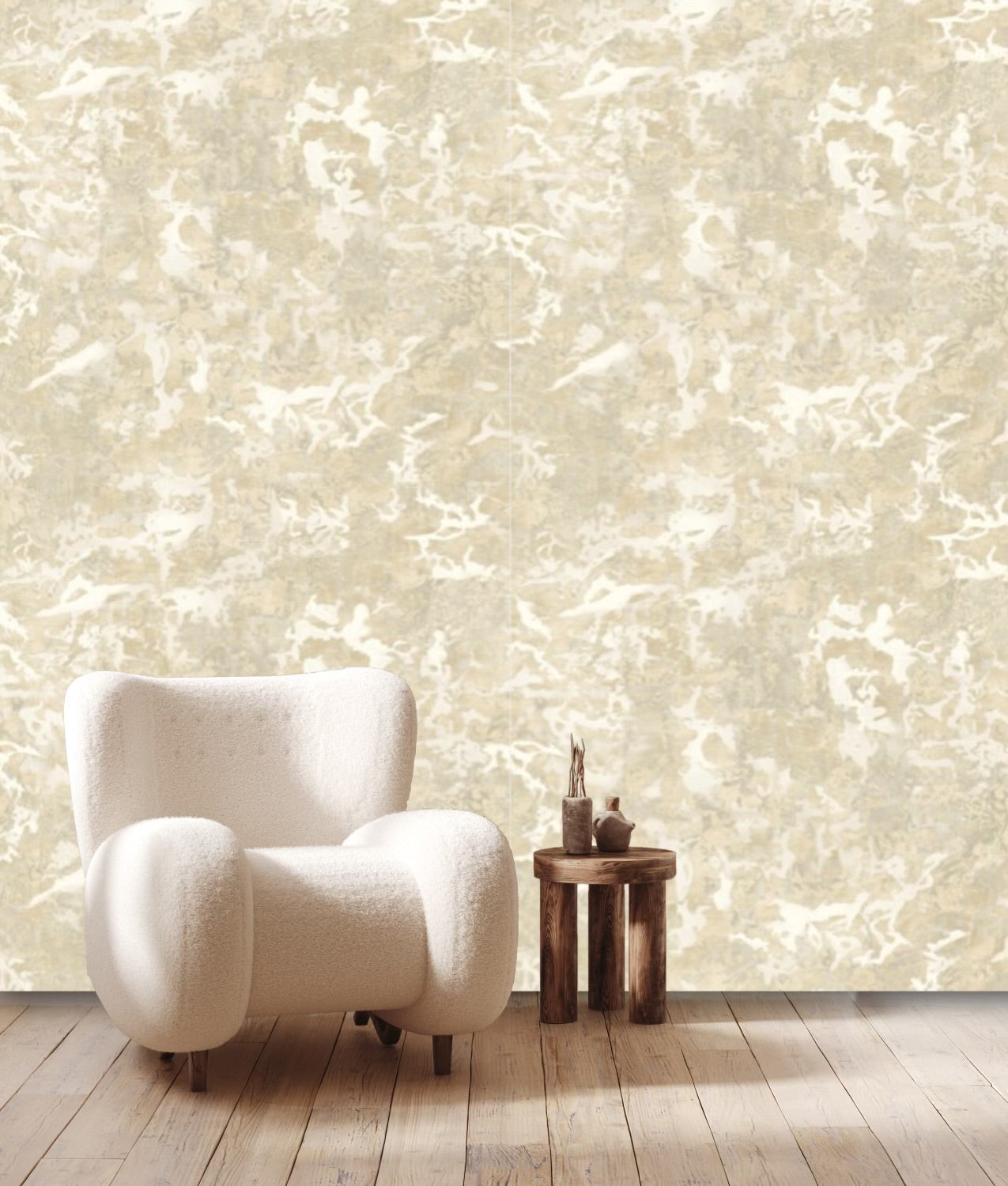 PATINA WALLPAPER: White Gold (2 Roll Pack)