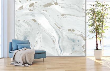 CALACATTA MURAL: Powder Blue